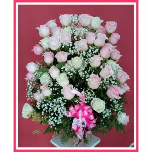 Copon 60 Rosas Blancas Importadas
